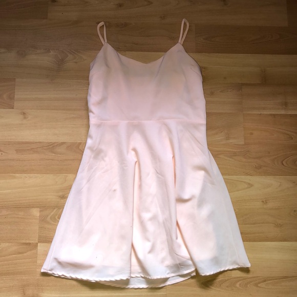 baby pink flowy dress
